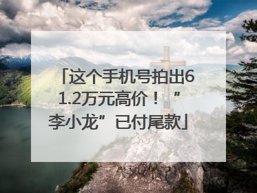 这个手机号拍出61.2万元高价！“李小龙”已付尾款