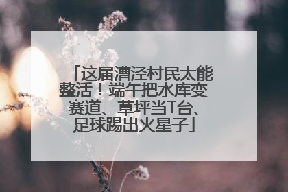 这届漕泾村民太能整活！端午把水库变赛道、草坪当T台、足球踢出火星子