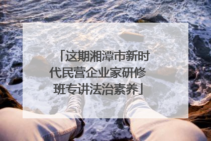 这期湘潭市新时代民营企业家研修班专讲法治素养