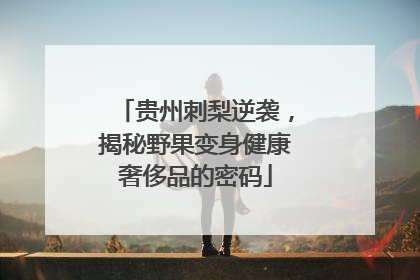 贵州刺梨逆袭，揭秘野果变身健康奢侈品的密码