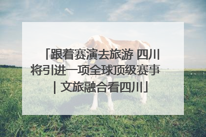 跟着赛演去旅游 四川将引进一项全球顶级赛事｜文旅融合看四川