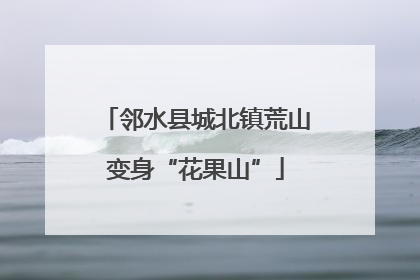 邻水县城北镇荒山变身“花果山”