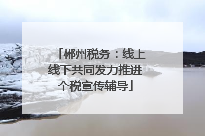 郴州税务：线上线下共同发力推进个税宣传辅导