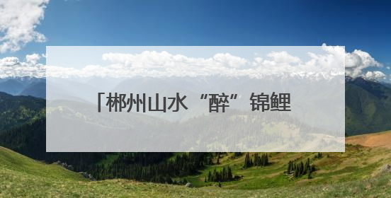 郴州山水“醉”锦鲤 三天两晚“游”不够