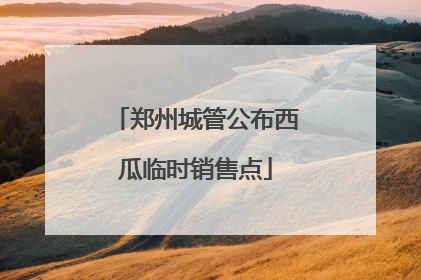 郑州城管公布西瓜临时销售点