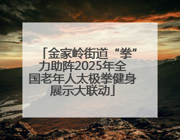 金家岭街道“拳”力助阵2025年全国老年人太极拳健身展示大联动