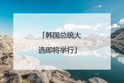 韩国总统大选即将举行