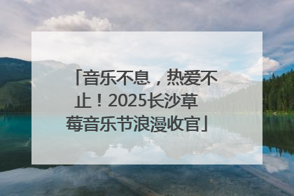 音乐不息，热爱不止！2025长沙草莓音乐节浪漫收官