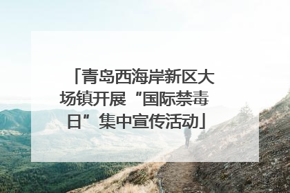 青岛西海岸新区大场镇开展“国际禁毒日”集中宣传活动