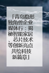 青岛隐形独角兽企业媒体行：揭秘智能家居、芯片技术等创新亮点 共绘科技新篇章