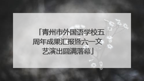青州市外国语学校五周年成果汇报暨六一文艺演出圆满落幕