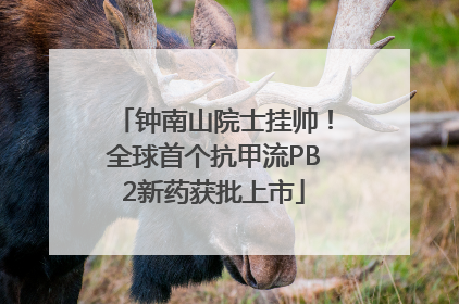 钟南山院士挂帅！全球首个抗甲流PB2新药获批上市