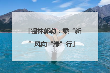 锡林郭勒：乘“新”风向“绿”行