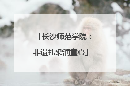长沙师范学院：非遗扎染润童心