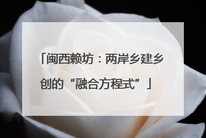 闽西赖坊：两岸乡建乡创的“融合方程式”