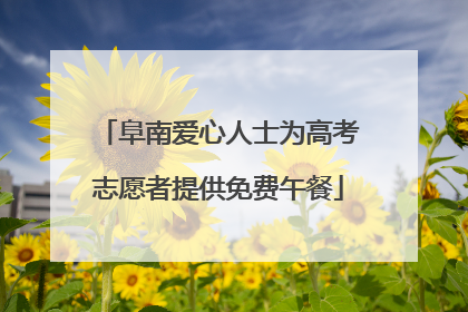 阜南爱心人士为高考志愿者提供免费午餐
