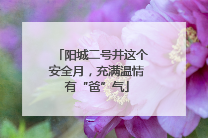 阳城二号井这个安全月，充满温情有“爸”气