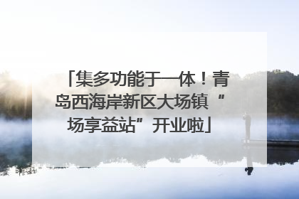 集多功能于一体！青岛西海岸新区大场镇“场享益站”开业啦