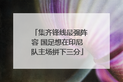 集齐锋线最强阵容 国足想在印尼队主场拼下三分