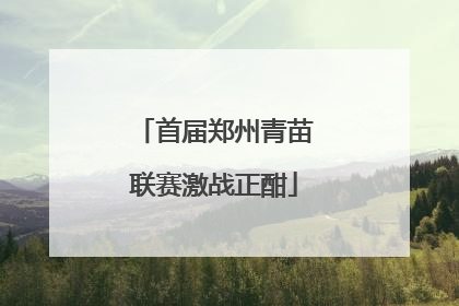 首届郑州青苗联赛激战正酣