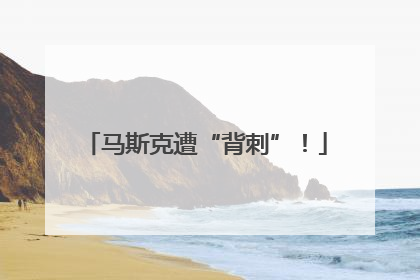 马斯克遭“背刺”！