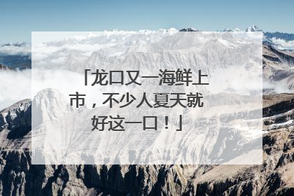 龙口又一海鲜上市，不少人夏天就好这一口！