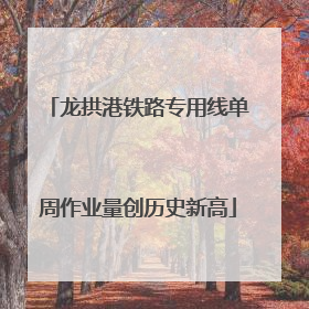 龙拱港铁路专用线单周作业量创历史新高