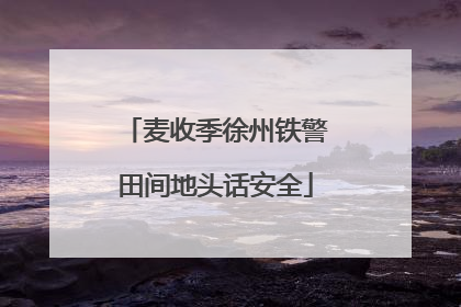 麦收季徐州铁警田间地头话安全