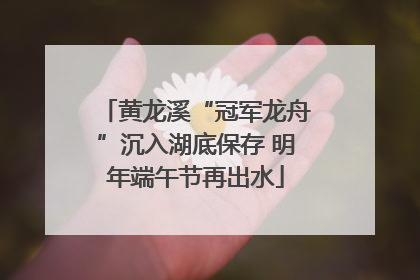 黄龙溪“冠军龙舟”沉入湖底保存 明年端午节再出水