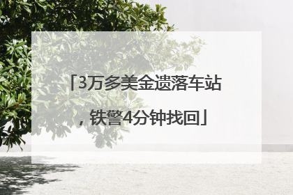 3万多美金遗落车站，铁警4分钟找回