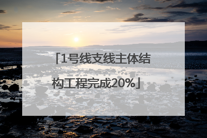 1号线支线主体结构工程完成20%
