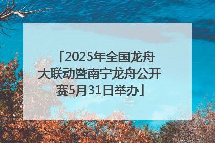 2025年全国龙舟大联动暨南宁龙舟公开赛5月31日举办
