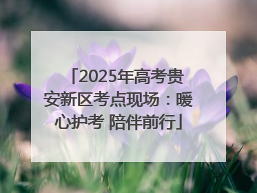 2025年高考贵安新区考点现场：暖心护考 陪伴前行