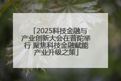 2025科技金融与产业创新大会在普陀举行 聚焦科技金融赋能产业升级之策