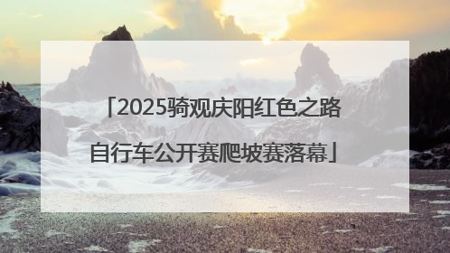 2025骑观庆阳红色之路自行车公开赛爬坡赛落幕