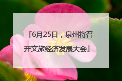 6月25日，泉州将召开文旅经济发展大会