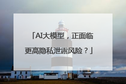 AI大模型，正面临更高隐私泄露风险？